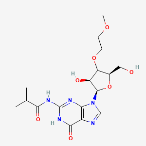 N-[9-[(2R,3S,5R)-3-hydroxy-5-(hydroxymethyl)-4-(2-methoxyethoxy)oxolan-2-yl]-6-oxo-1H-purin-2-yl]-2-methylpropanamide