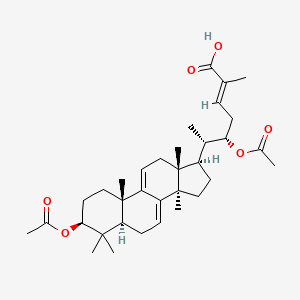 molecular formula C34H50O6 B12391209 (22S,24E)-3beta,22-diacetoxylanosta-7,9(11),24-trien-26-oic acid 