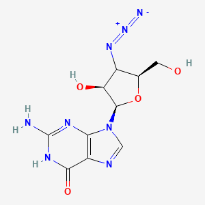 2-amino-9-[(2R,3S,5S)-4-azido-3-hydroxy-5-(hydroxymethyl)oxolan-2-yl]-1H-purin-6-one