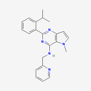 5-methyl-2-(2-propan-2-ylphenyl)-~{N}-(pyridin-2-ylmethyl)pyrrolo[3,2-d]pyrimidin-4-amine