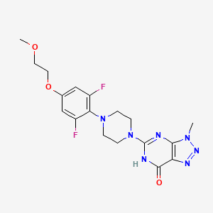 molecular formula C18H21F2N7O3 B12391291 Basroparib CAS No. 1858179-75-5