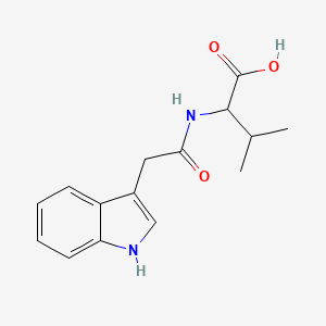 molecular formula C15H18N2O3 B1239130 2-[2-(1H-indol-3-yl)acetamido]-3-methylbutanoic acid 