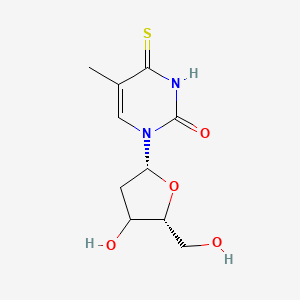 molecular formula C10H14N2O4S B12391330 1-[(2R,5R)-4-hydroxy-5-(hydroxymethyl)oxolan-2-yl]-5-methyl-4-sulfanylidenepyrimidin-2-one 