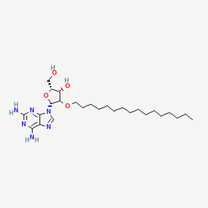 (2R,3S,5R)-5-(2,6-diaminopurin-9-yl)-4-hexadecoxy-2-(hydroxymethyl)oxolan-3-ol