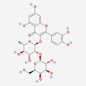 3-[(2S,3R,4R,5R,6S)-4,5-dihydroxy-6-methyl-3-[(2S,3R,4S,5R,6R)-3,4,5-trihydroxy-6-(hydroxymethyl)oxan-2-yl]oxyoxan-2-yl]oxy-2-(3,4-dihydroxyphenyl)-5,7-dihydroxychromen-4-one