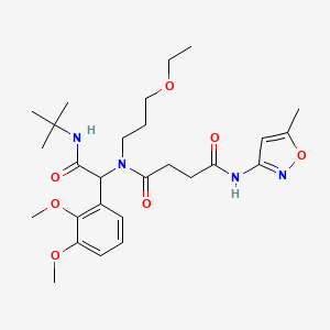 molecular formula C27H40N4O7 B12391399 N'-[2-(tert-butylamino)-1-(2,3-dimethoxyphenyl)-2-oxoethyl]-N'-(3-ethoxypropyl)-N-(5-methyl-1,2-oxazol-3-yl)butanediamide 