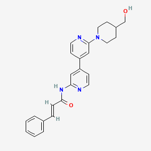 molecular formula C25H26N4O2 B12391504 (E)-N-[4-[2-[4-(hydroxymethyl)piperidin-1-yl]pyridin-4-yl]pyridin-2-yl]-3-phenylprop-2-enamide 