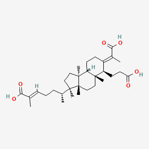 (E,6R)-6-[(3R,3aR,5aS,6S,7E,9aR,9bS)-6-(2-carboxyethyl)-7-(1-carboxyethylidene)-3,3a,5a,9b-tetramethyl-1,2,4,5,6,8,9,9a-octahydrocyclopenta[a]naphthalen-3-yl]-2-methylhept-2-enoic acid