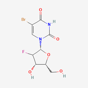 molecular formula C9H10BrFN2O5 B12391546 5-bromo-1-[(2R,4S,5R)-3-fluoro-4-hydroxy-5-(hydroxymethyl)oxolan-2-yl]pyrimidine-2,4-dione 