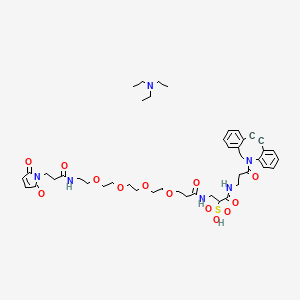 molecular formula C45H62N6O13S B12391579 Sulfo DBCO-PEG4-Maleimide (TEA) 