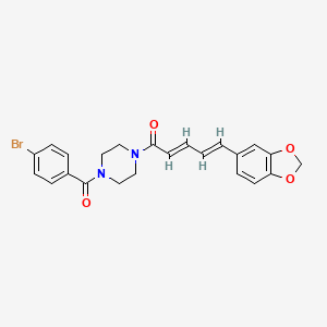 (2E,4E)-5-(1,3-benzodioxol-5-yl)-1-[4-(4-bromobenzoyl)piperazin-1-yl]penta-2,4-dien-1-one