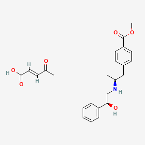 molecular formula C24H29NO6 B1239163 Methyl 4-(2-((2-hydroxy-2-phenethyl)amino)propyl)benzoate-2-butanedioate CAS No. 87857-42-9