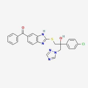 molecular formula C25H20ClN5O2S B12391637 Antifungal agent 50 