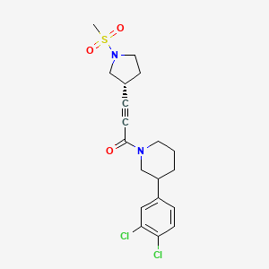 1-[3-(3,4-dichlorophenyl)piperidin-1-yl]-3-[(3R)-1-methylsulfonylpyrrolidin-3-yl]prop-2-yn-1-one