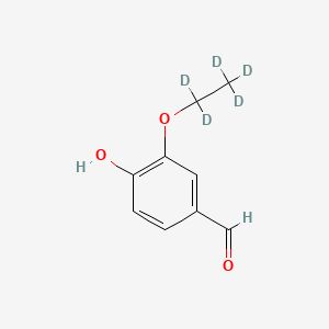 molecular formula C9H10O3 B12391681 Ethyl-d5 Vanillin 