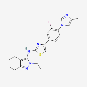 N-(2-ethyl-4,5,6,7-tetrahydroindazol-3-yl)-4-[3-fluoro-4-(4-methylimidazol-1-yl)phenyl]-1,3-thiazol-2-amine