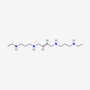 molecular formula C14H32N4 B1239180 (E)-N,N'-Bis[3-(ethylamino)propyl]-2-butene-1,4-diamine 