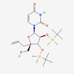 1-[(2R,3S,5R)-3,4-bis[[tert-butyl(dimethyl)silyl]oxy]-5-(hydroxymethyl)-5-prop-2-enyloxolan-2-yl]pyrimidine-2,4-dione