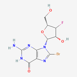 2-amino-8-bromo-9-[(2R,3R,5R)-4-fluoro-3-hydroxy-5-(hydroxymethyl)oxolan-2-yl]-1H-purin-6-one