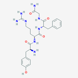 molecular formula C26H36N8O5 B12391858 [D-Arg2]Dermorphin-(1-4) amide 