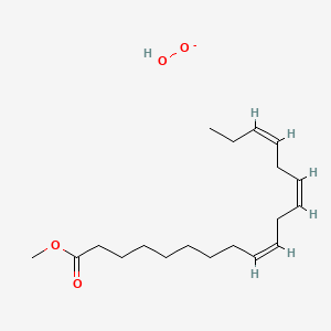 molecular formula C19H33O4- B1239191 Methyl hydroperoxyoctadecatrienoate CAS No. 75036-23-6