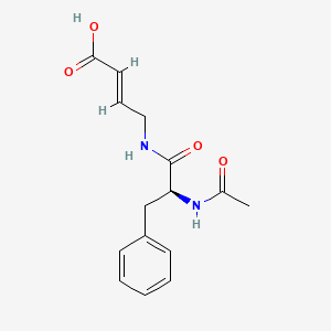 molecular formula C15H18N2O4 B1239192 Methyl 4-((N-acetylphenylalanyl)amino)but-2-enoate CAS No. 89711-04-6