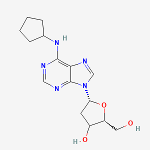 (2R,5R)-5-[6-(cyclopentylamino)purin-9-yl]-2-(hydroxymethyl)oxolan-3-ol