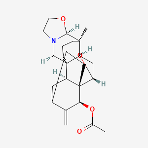 molecular formula C24H33NO4 B12391969 [(1R,2R,3S,7R,8R,12R,13S,18S,21R)-12-methyl-4-methylidene-14,19-dioxa-17-azaheptacyclo[10.7.2.22,5.02,7.08,18.08,21.013,17]tricosan-3-yl] acetate 