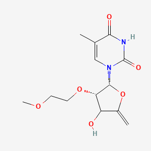 1-[(2R,3S)-4-hydroxy-3-(2-methoxyethoxy)-5-methylideneoxolan-2-yl]-5-methylpyrimidine-2,4-dione