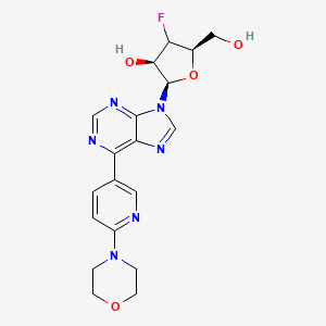 9-(3-Deoxy-3-fluoro-|A-D-ribofuranosyl)-6-[6-(4-morpholinyl)pyridin-3-yl]purine