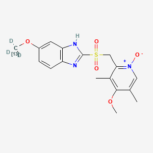 molecular formula C17H19N3O5S B12392007 Omeprazole sulfone N-oxide-13C,d3 