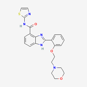 molecular formula C23H23N5O3S B12392044 2-[2-(2-morpholin-4-ylethoxy)phenyl]-N-(1,3-thiazol-2-yl)-1H-benzimidazole-4-carboxamide 