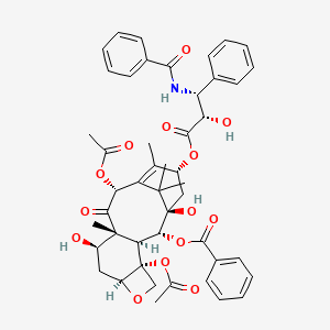 molecular formula C47H51NO14 B1239208 [(1R,2R,3S,4R,7S,9R,10R,12R,15R)-4,12-diacetyloxy-15-[(2S,3R)-3-benzamido-2-hydroxy-3-phenylpropanoyl]oxy-1,9-dihydroxy-10,14,17,17-tetramethyl-11-oxo-6-oxatetracyclo[11.3.1.03,10.04,7]heptadec-13-en-2-yl] benzoate 