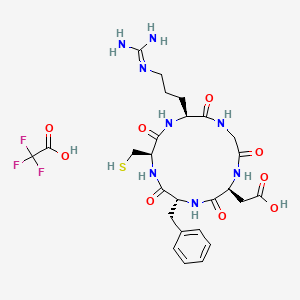 molecular formula C26H35F3N8O9S B12392094 Cyclo(Arg-Gly-Asp-D-Phe-Cys) (TFA) 