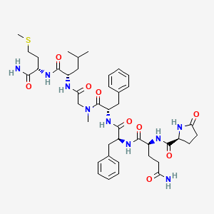 molecular formula C42H59N9O9S B12392124 [Glp5,Sar9] Substance P (5-11) 