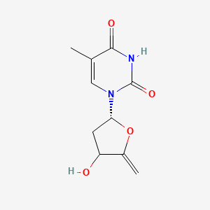 molecular formula C10H12N2O4 B12392164 1-[(2R)-4-hydroxy-5-methylideneoxolan-2-yl]-5-methylpyrimidine-2,4-dione 