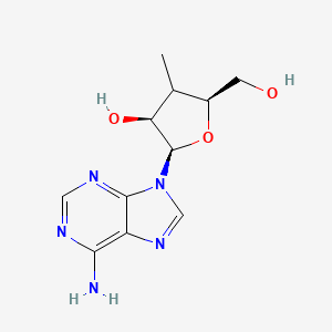 molecular formula C11H15N5O3 B12392179 (2R,3S,5S)-2-(6-aminopurin-9-yl)-5-(hydroxymethyl)-4-methyloxolan-3-ol 