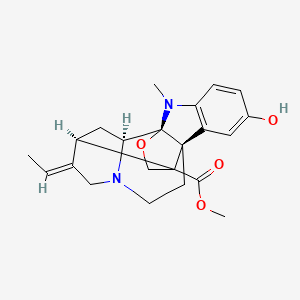 molecular formula C22H26N2O4 B1239226 methyl (1S,9S,14E,15R,19S)-14-ethylidene-6-hydroxy-2-methyl-18-oxa-2,12-diazahexacyclo[13.3.2.01,9.03,8.09,16.012,19]icosa-3(8),4,6-triene-16-carboxylate 