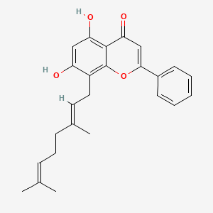 molecular formula C25H26O4 B1239227 8-Geranylchrysin 
