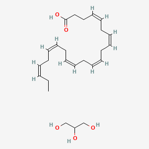 molecular formula C25H40O5 B12392400 (4Z,7Z,10Z,13Z,16Z,19Z)-docosa-4,7,10,13,16,19-hexaenoic acid;propane-1,2,3-triol 