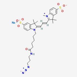 molecular formula C33H41N6NaO7S2 B12392408 Sulfo-cyanine3 azide (sodium) 