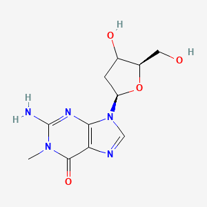 molecular formula C11H15N5O4 B12392460 2-amino-9-[(2R,5R)-4-hydroxy-5-(hydroxymethyl)oxolan-2-yl]-1-methylpurin-6-one 