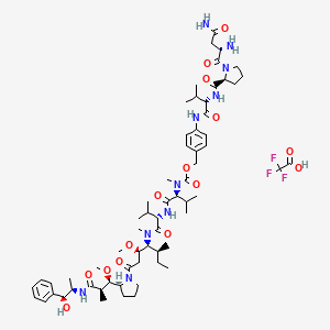 molecular formula C63H97F3N10O15 B12392467 Asn-pro-val-pabc-mmae tfa 