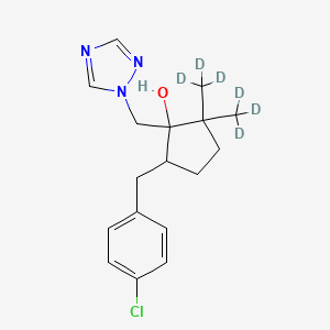 molecular formula C17H22ClN3O B12392486 Metconazole-d6 