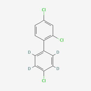 molecular formula C12H7Cl3 B12392515 2,4,4'-Trichlorobiphenyl-2',3',5',6'-D4 