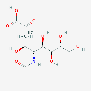 molecular formula C11H19NO9 B12392530 (4S,5R,6R,7S,8R)-5-acetamido-4,6,7,8,9-pentahydroxy-2-oxo(313C)nonanoic acid 