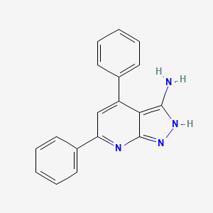 molecular formula C18H14N4 B12392555 4,6-diphenyl-2H-pyrazolo[3,4-b]pyridin-3-amine 