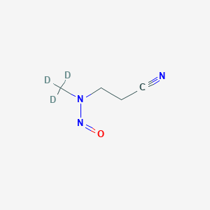 molecular formula C4H7N3O B12392644 3-(Methyl-nitrosoamino)propionitrile-d3 