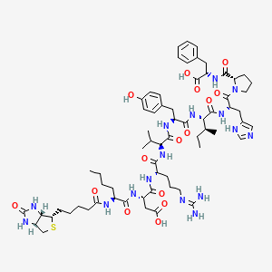 molecular formula C66H96N16O15S B12392646 Biotin-Ahx-Angiotensin II human 