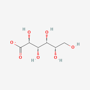 molecular formula C6H11O7- B1239268 (2R,3S,4R,5S)-2,3,4,5,6-pentahydroxyhexanoate 